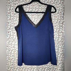 Anne Kleim Women's Navy and Black Tank Blouse